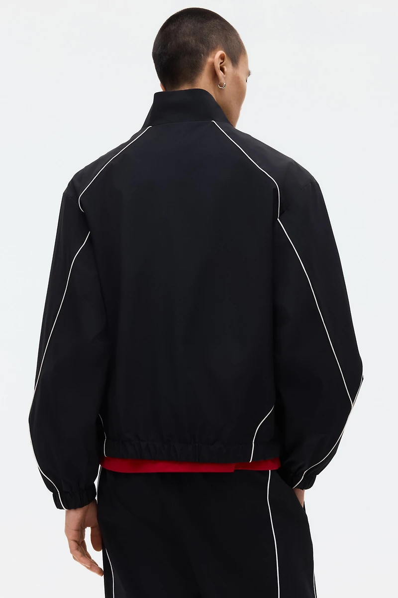 Veste de survêtement imprimée ample en nylon