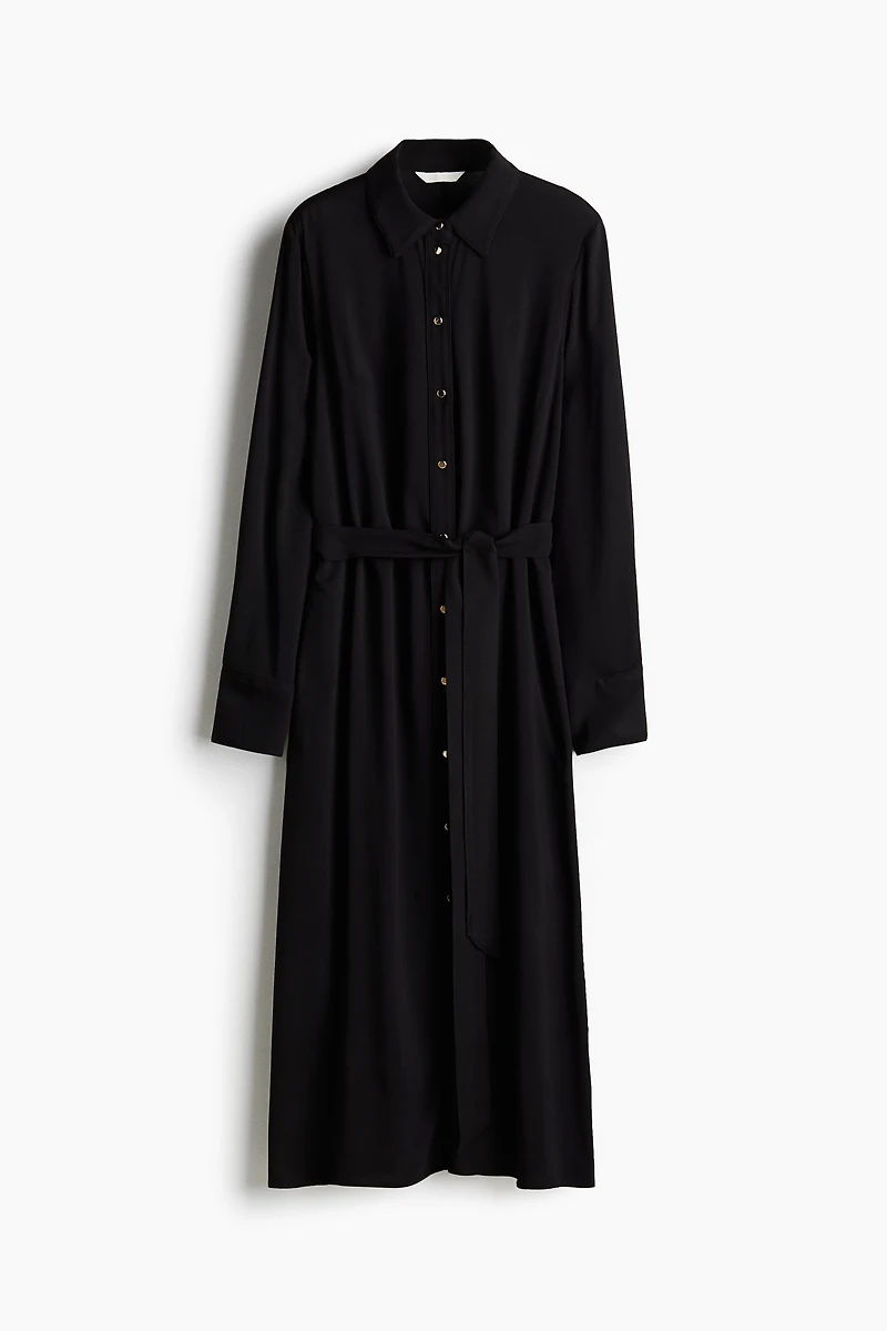 Tie-Belt Shirt Dress