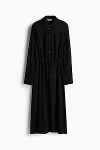 Tie-Belt Shirt Dress