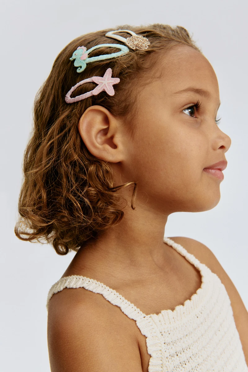 4-Pack Appliquéd Hair Clips