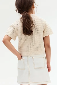 Jupe en twill de coton