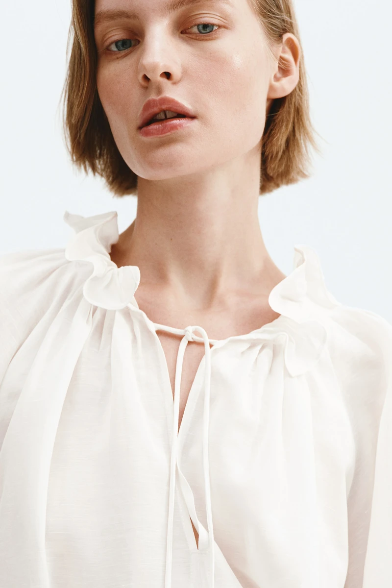 Oversized Linen-Blend Shirt