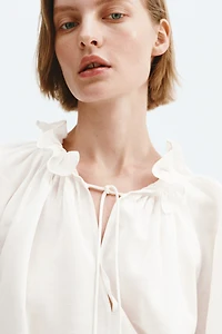 Oversized Linen-Blend Shirt