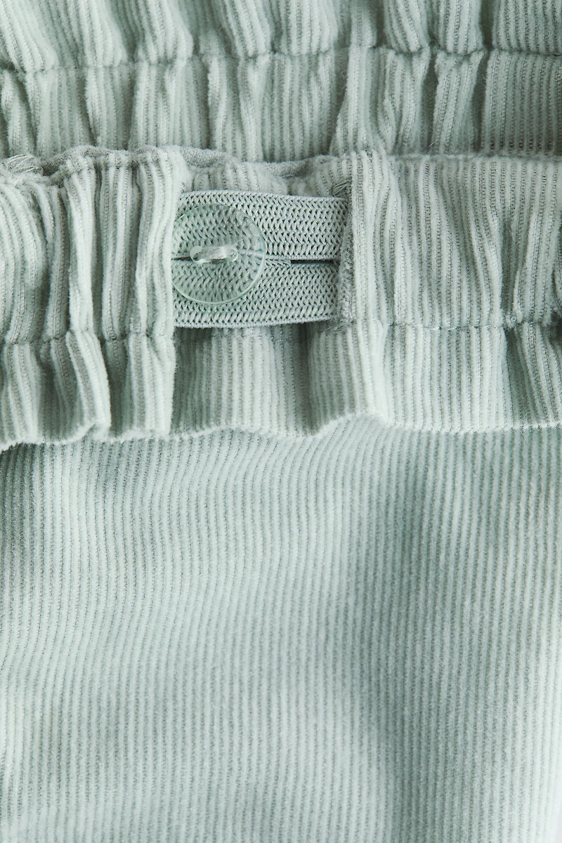Ruffle-Trimmed Corduroy Pants