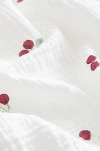Patterned Muslin Baby Blanket