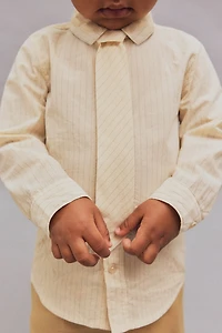 Ensemble 2 pièces en coton avec chemise et cravate
