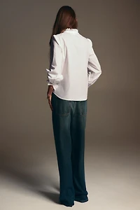 Pintucked Cotton Blouse