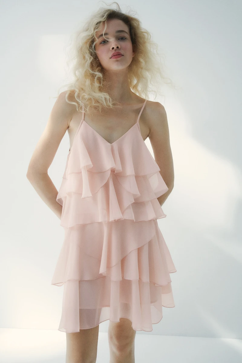 Tiered Chiffon Dress