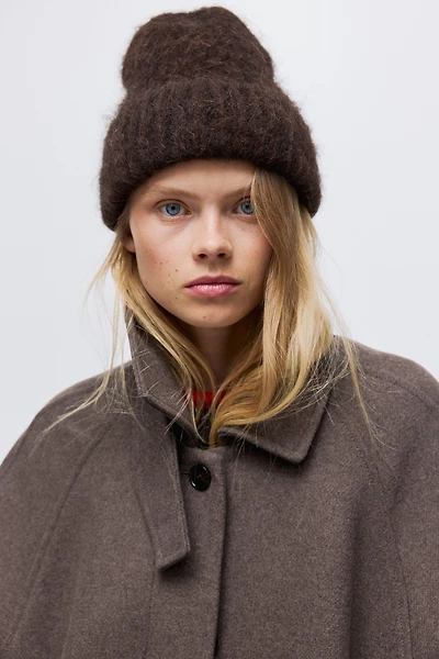 Rib-Knit Alpaca-Blend Beanie