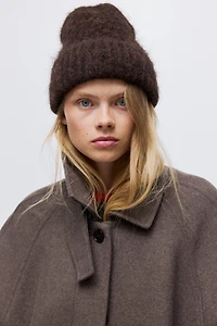 Rib-Knit Alpaca-Blend Beanie