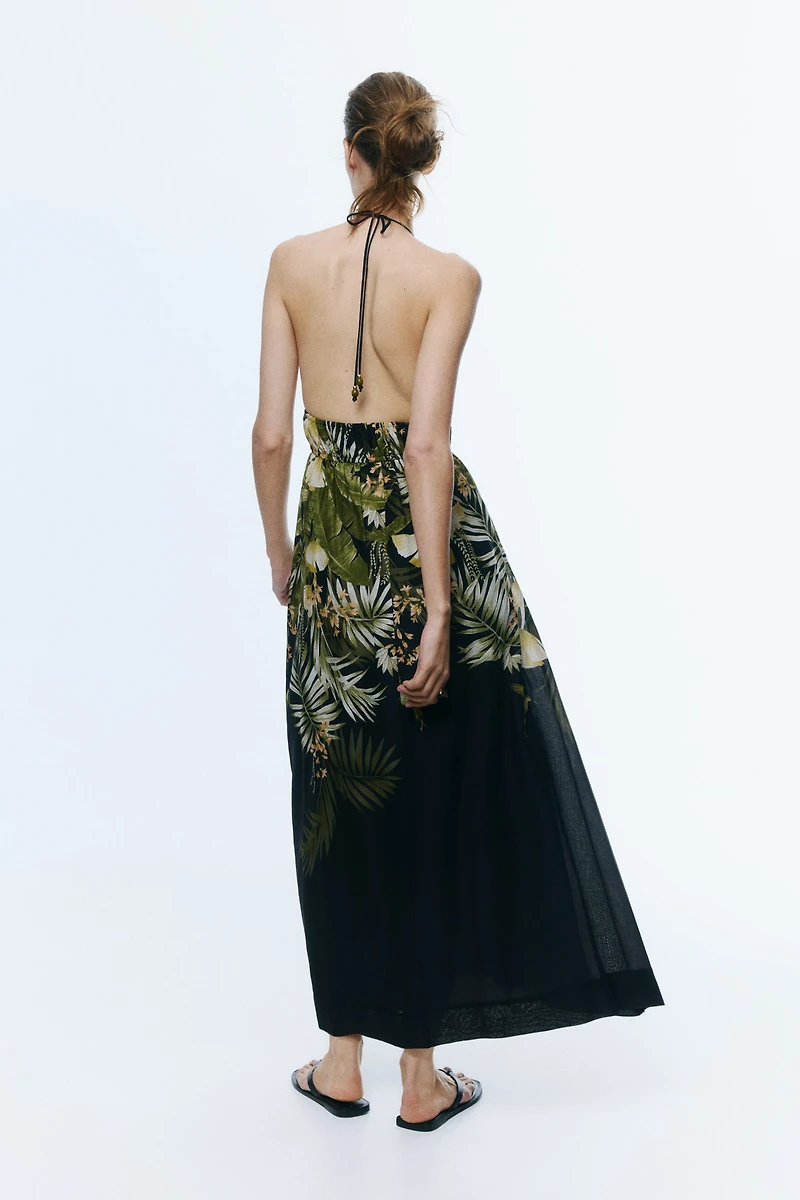 Flared Halterneck Dress