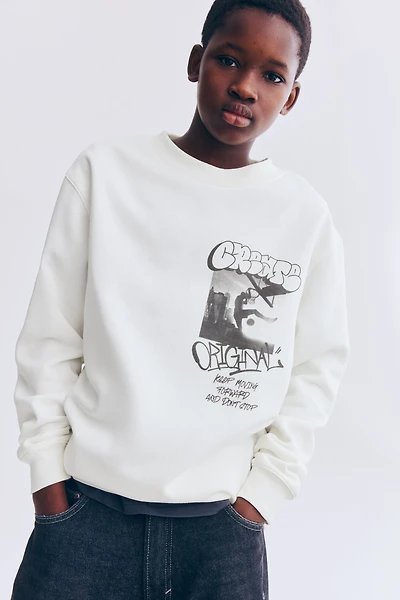 Sweatshirt with Printed Motif