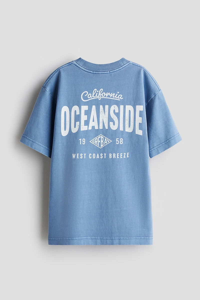 T-shirt en coton imprimé