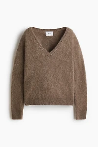 V-neck wool jumper