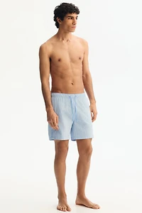 Short de bain en crépon coton