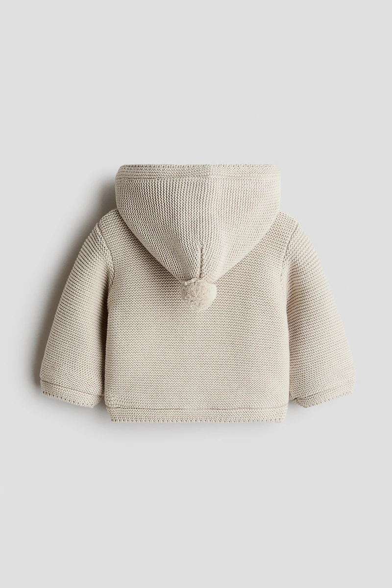 Teddy-Fleece-Lined Hooded Cardigan