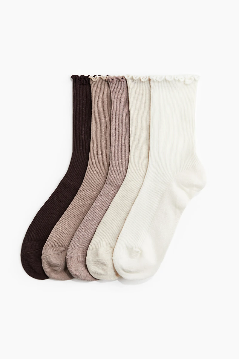 5-pack Rib-knit Socks