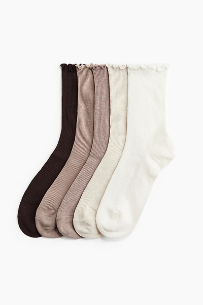 5-pack Rib-knit Socks