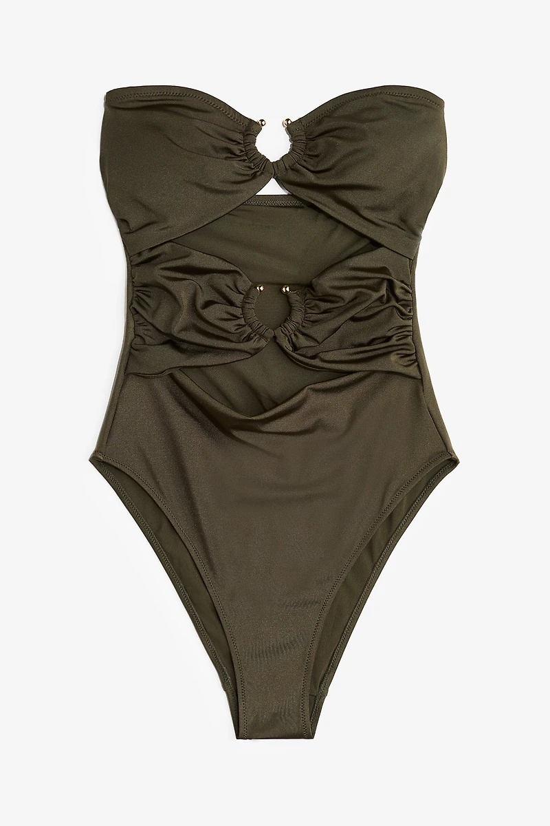 Costume de bain bandeau rembourré échancré