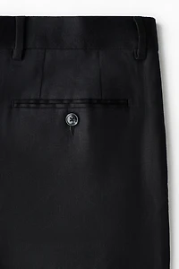 Relaxed-Fit Tailored Linen-Blend Pants