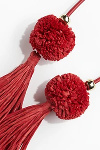 Décoration de sac avec gland en paille