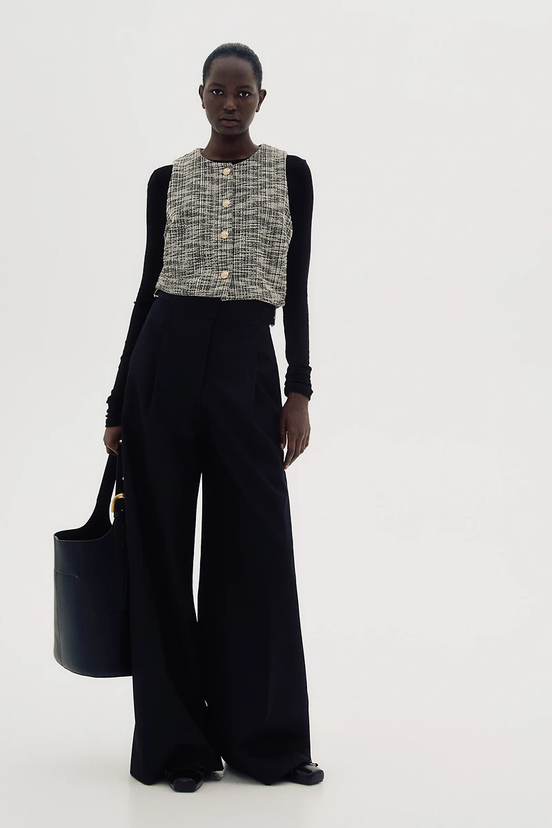 Bouclé Jersey Vest