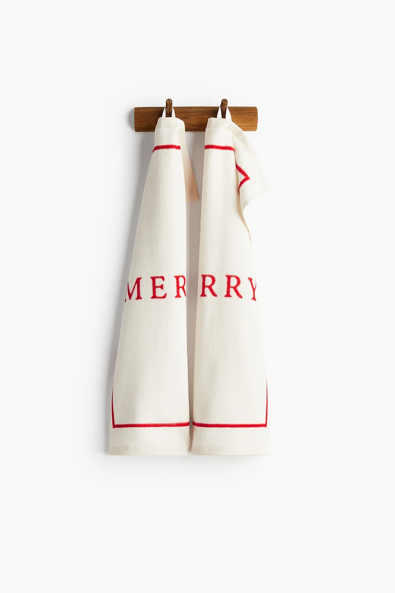 2-pack Velour Guest Towels with Motif