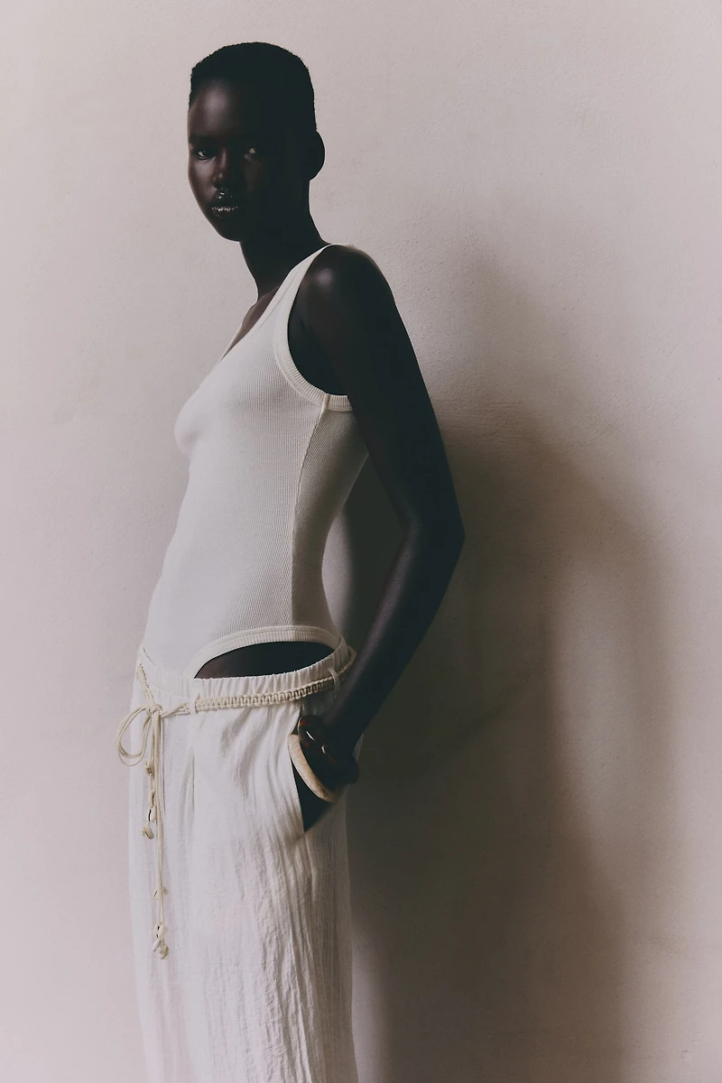 Pants with Macramé Belt