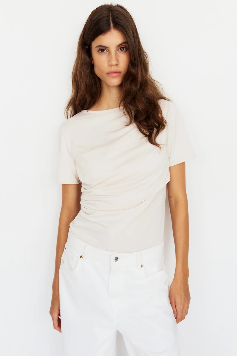 MAMA Haut d'allaitement à effet drapé