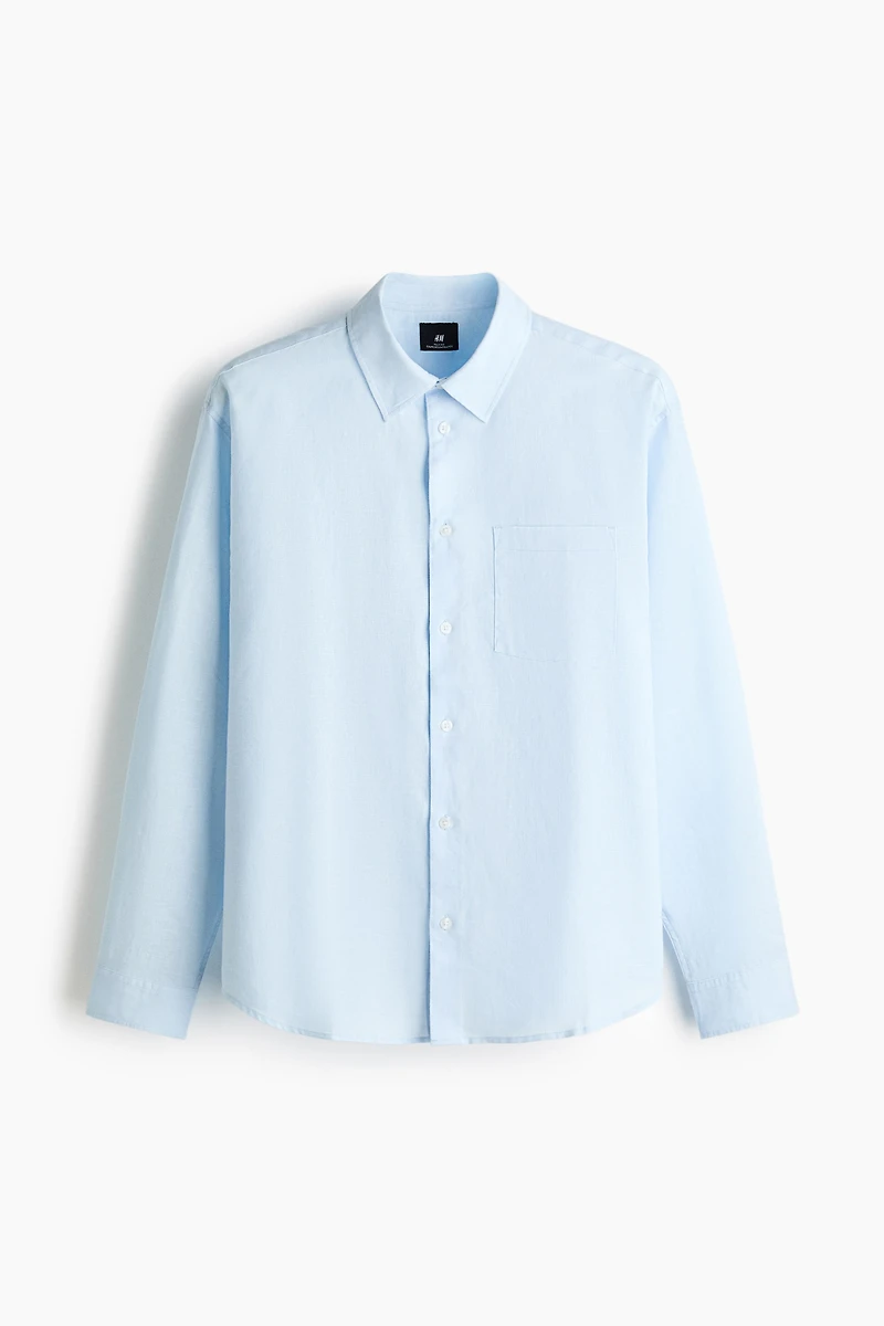 Relaxed-Fit Linen-Blend Shirt