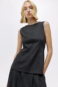 Haut péplum en jersey point de Rome