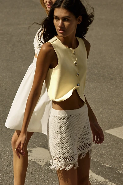 Cropped Jersey Vest