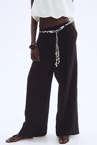 Pants with Macramé Belt