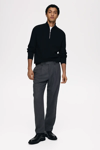 Regular-Fit Wool-Blend Suit Pants