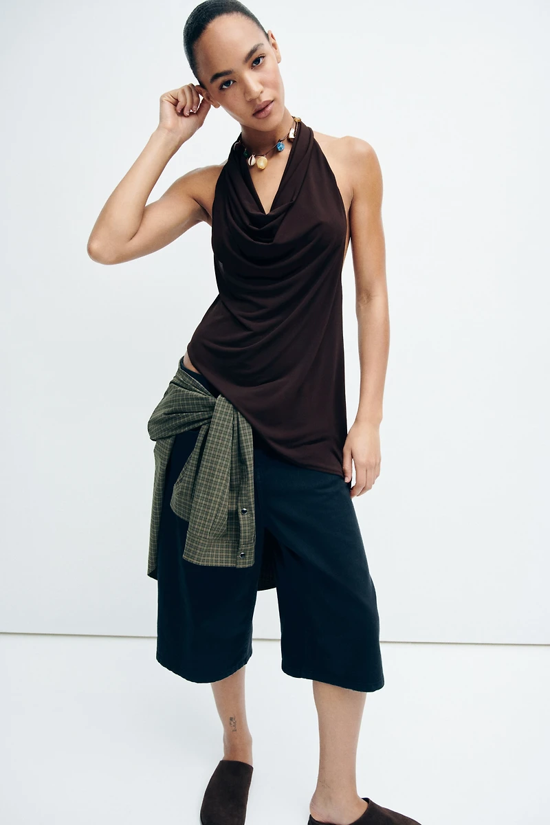 Asymmetric Halterneck Top