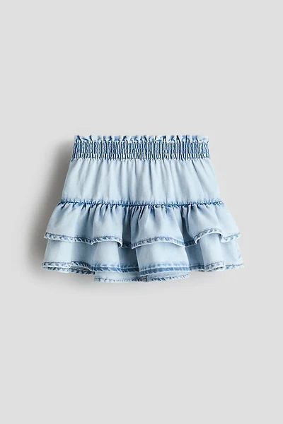 Tiered Denim Skirt
