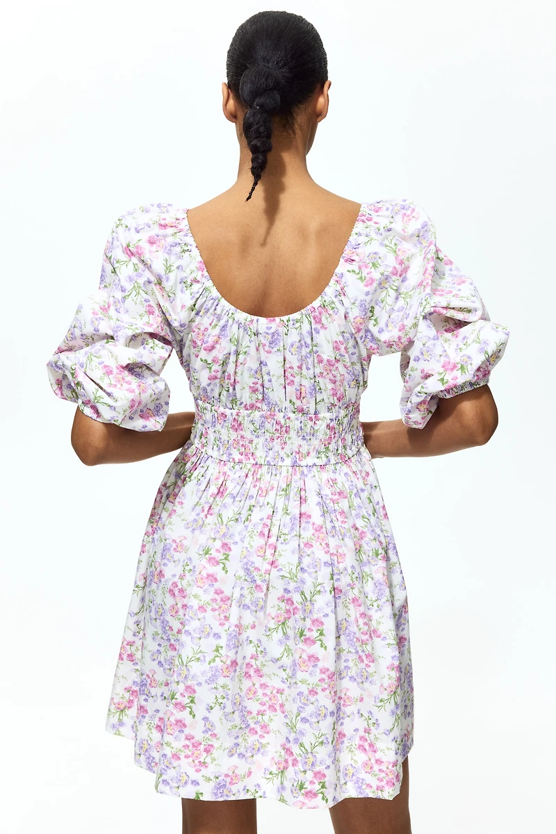 Robe en coton avec jupe évasée