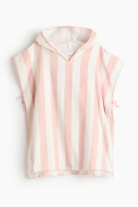 Cape de bain rayée en coton