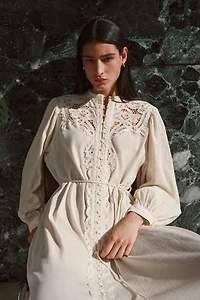 Robe en coton avec dentelle