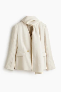 Veston sans revers avec écharpe