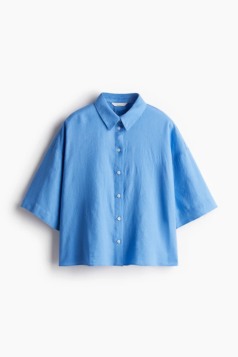 Linen-Blend Shirt