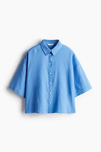Linen-Blend Shirt