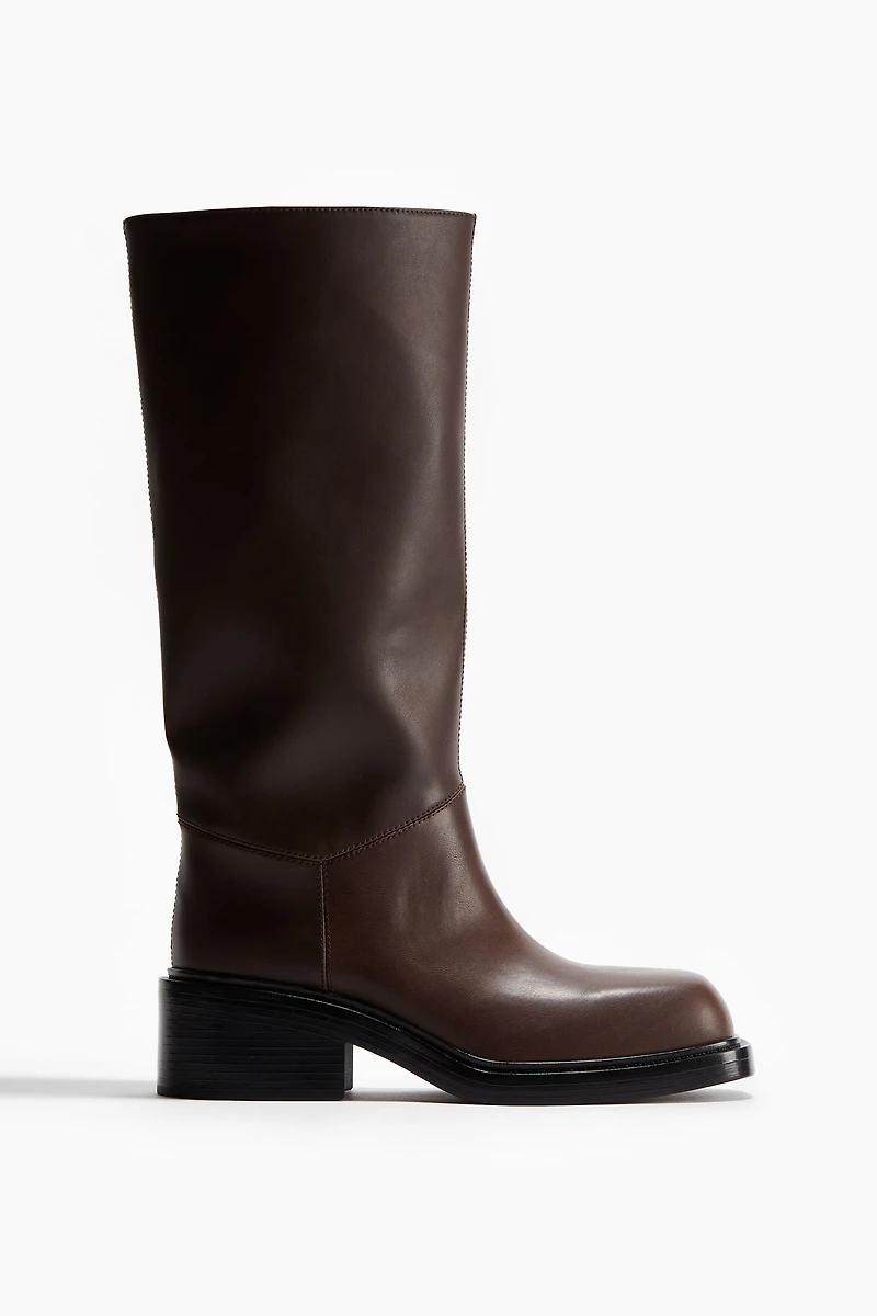 Block-Heeled Boots