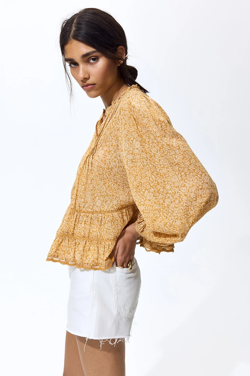 Pintucked blouse