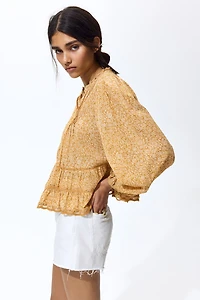 Pintucked blouse