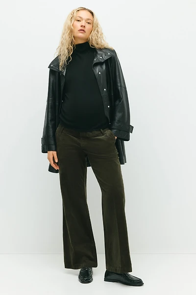 Pantalon MAMA évasé en velours côtelé