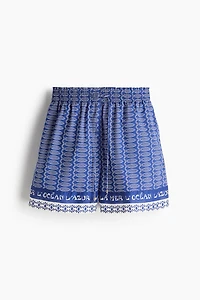 Short imprimé avec cordon de serrage