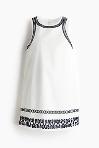 MAMA Before & After Embroidered Dress