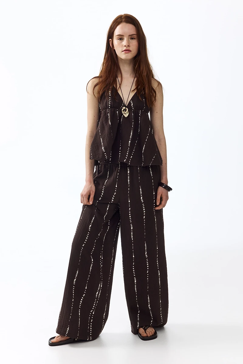 Cotton halterneck top