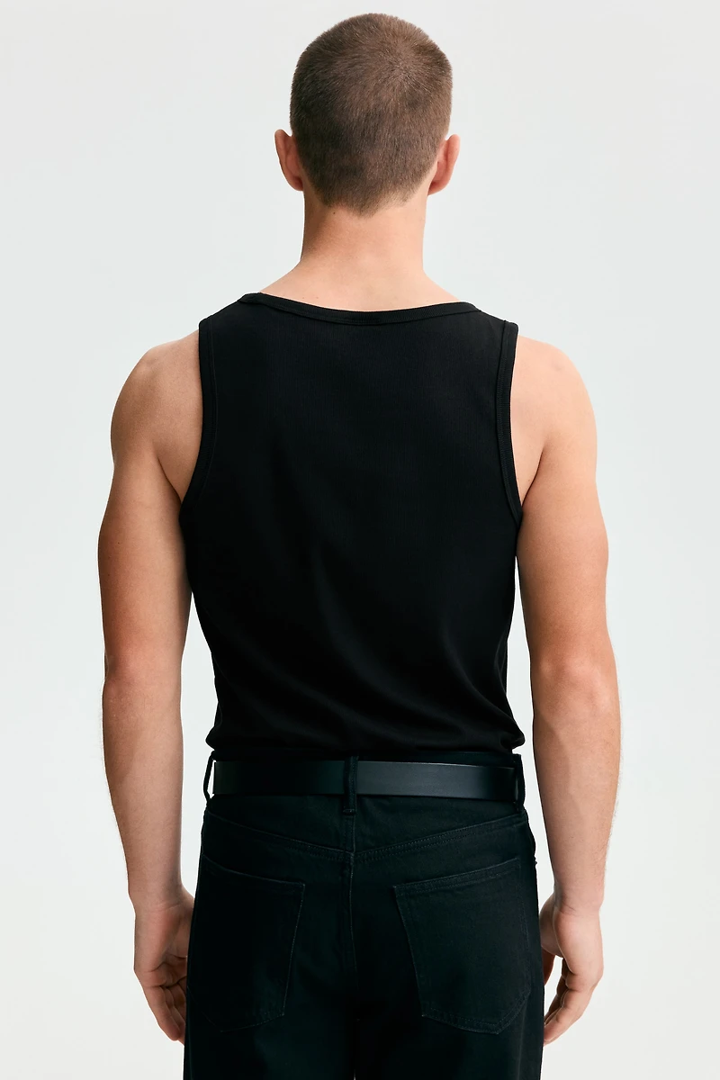 Slim-Fit Ribbed Tank Top
